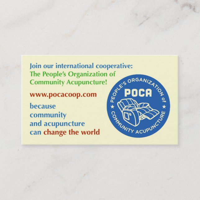 POCA/Your clinic business card (Front)