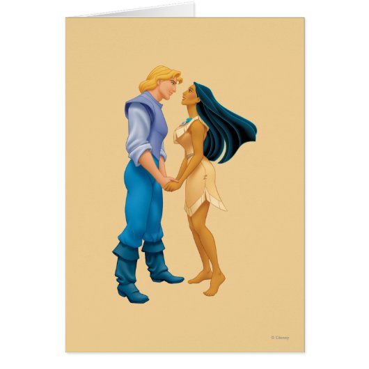 Pocahontas and John Smith Holding Hands Cards (Front)