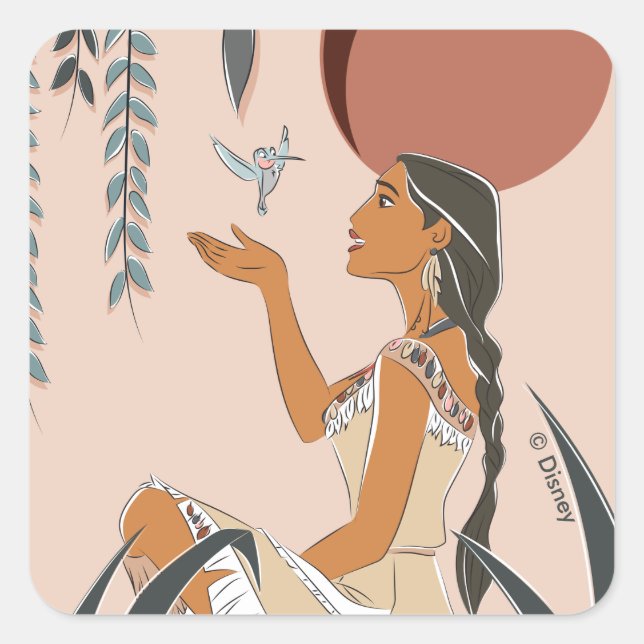 Pocahontas & Flit Captured Moment Square Sticker (Front)