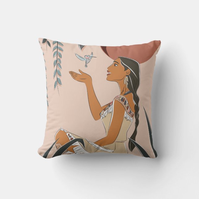 Pocahontas & Flit Captured Moment Throw Pillow (Front)
