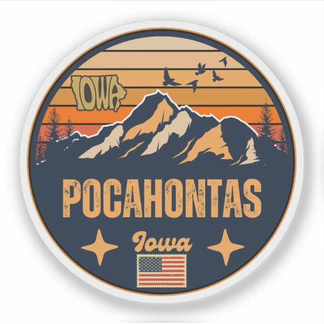 Pocahontas, Iowa Sticker (Front)
