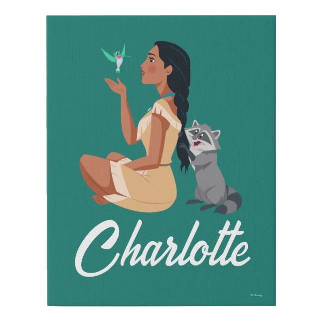 Pocahontas & Pals Forest Friendship Faux Canvas Print (Front)