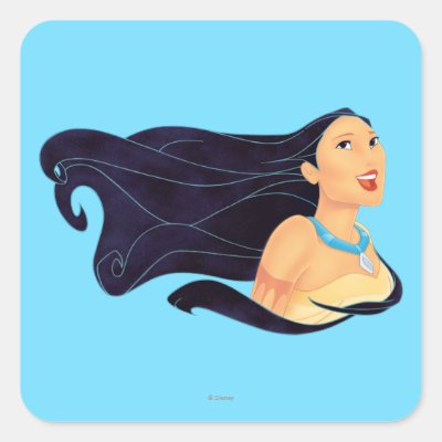 Pocahontas Smiling Square Sticker