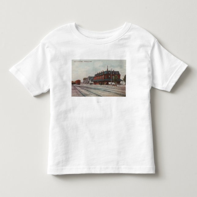 Pocatello, ID - Trains & People Around Train Toddler T-shirt (Front)