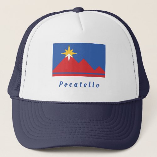 Pocatello Idaho City Flag Trucker Baseball Hat
