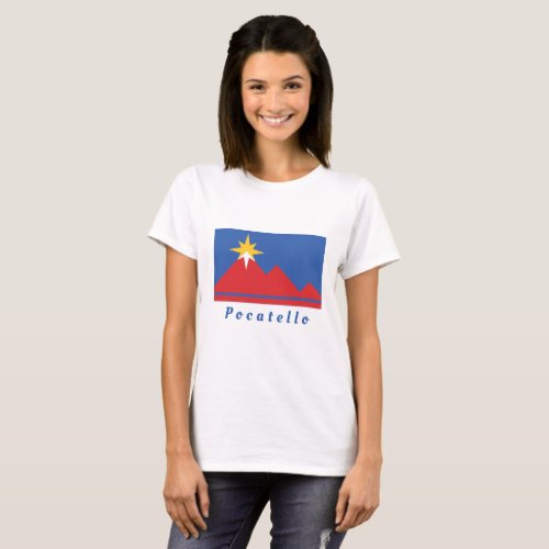 Pocatello Idaho City Flag Womens T_Shirt