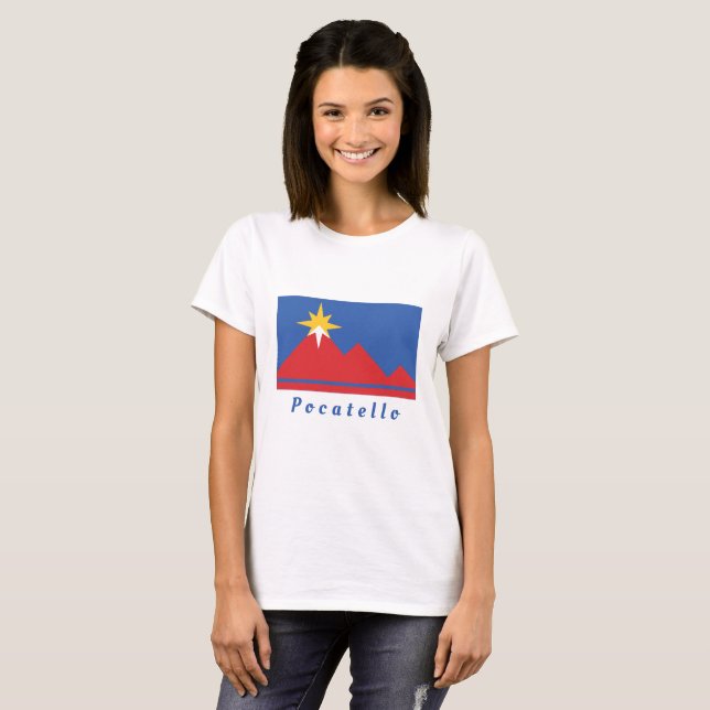 Pocatello Idaho City Flag Women's T-Shirt (Front Full)
