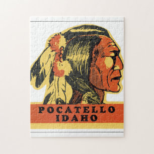 Pocatello Idaho Vintage Travel Poster Artwork Jigsaw Puzzle