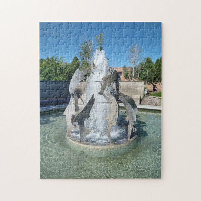 Pocatello Simplot Square Fountain  Jigsaw Puzzle (Vertical)