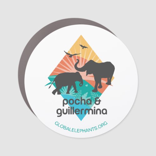 Pocha and Guillermina Car Magnet