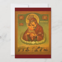 Pochaev icon of the Mother of God prayer card