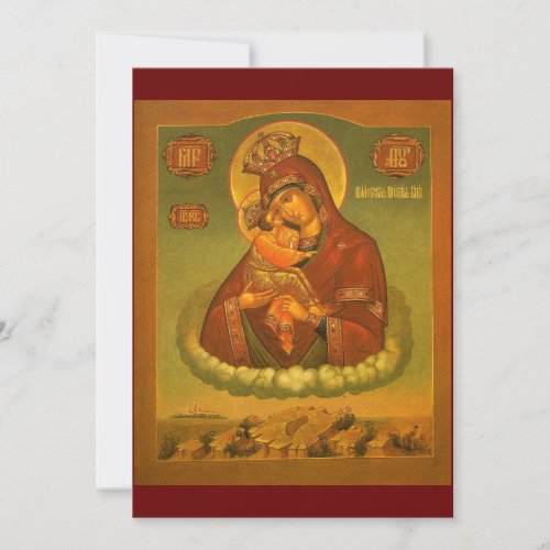 Pochaev icon of the Mother of God prayer card