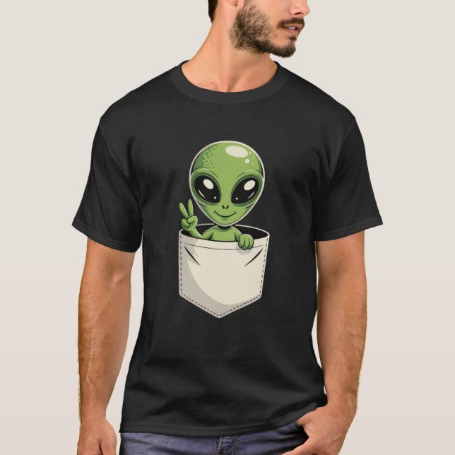 Pocket Alien Peace Tee (Front)