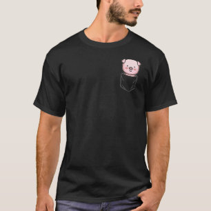Pocket Animal Cute Piglet Funny Pig T-Shirt