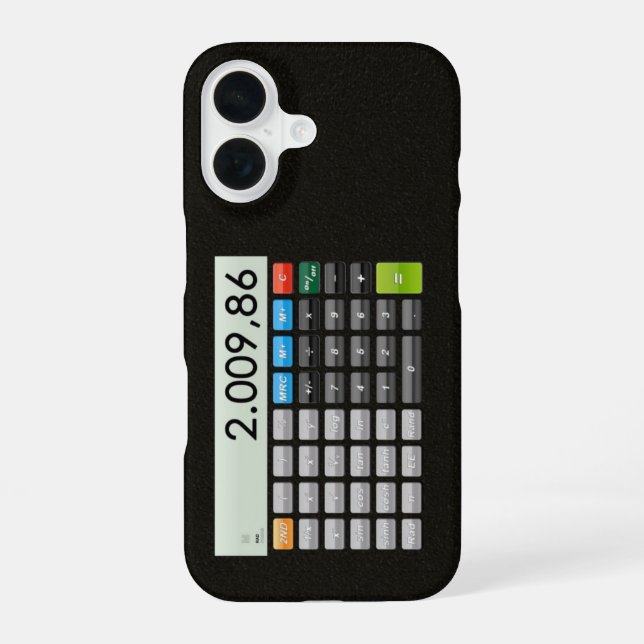 Pocket calculator App Iphone Case (Back)