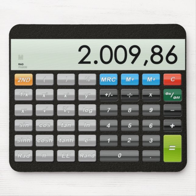 Pocket calculator App Mouse Pad (Front)