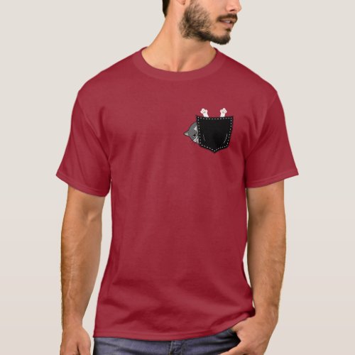 Pocket Cat Magic Design Whimsical Feline Charm  T_Shirt