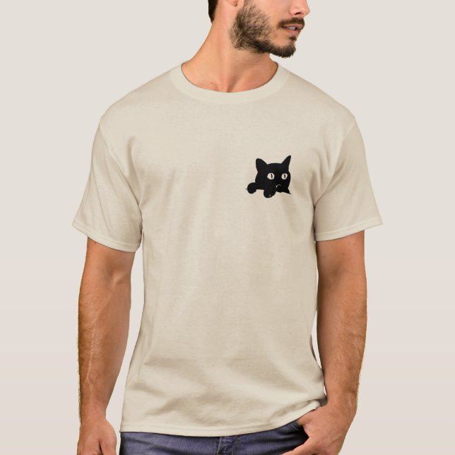 pocket cat T-Shirt (Front)