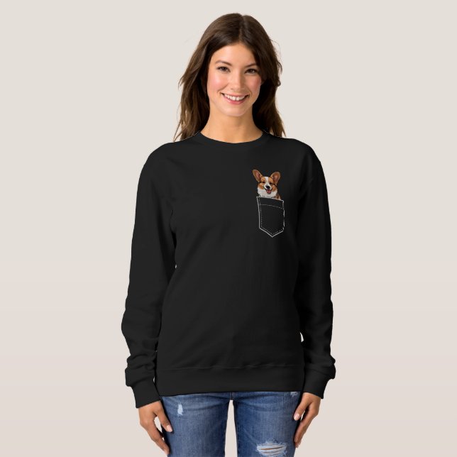Pocket Corgi  Sweatshirt (Front Full)