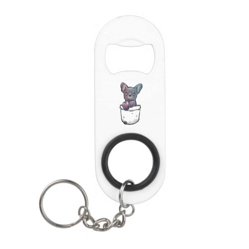 Pocket Cute French Bulldog Puppy Dog Gift Keychain Bottle Opener