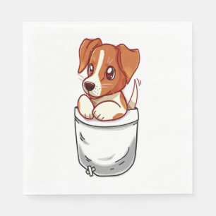 Pocket Cute Jack Russell Terrier Napkins