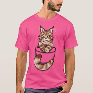Pocket Cute Maine Coone Kitten T-Shirt