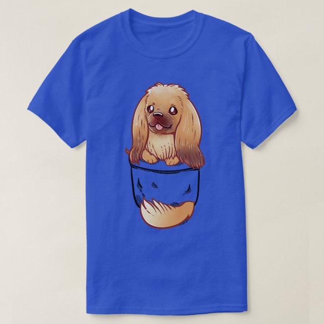 Pocket Cute Pekingese Dog  T-Shirt (Design Front)