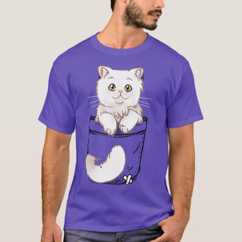 Pocket Cute Persian Cat Kitten  T_Shirt