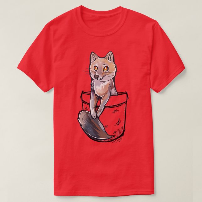 Pocket Cute Swift Fox  T-Shirt (Design Front)
