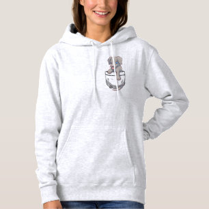 Pocket Cute Weimaraner Puppy Dog Hoodie