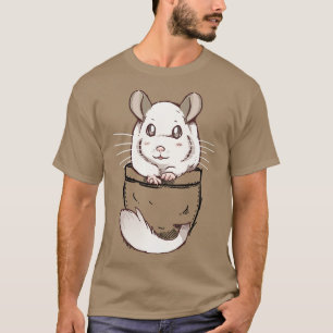 Pocket Cute White Chinchilla T-Shirt