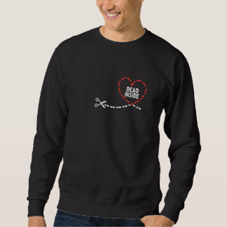 Pocket Dead Inside Heart Anti Valentines Day Singl Sweatshirt