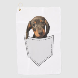 Pocket Dog Dachshund Golf Towel
