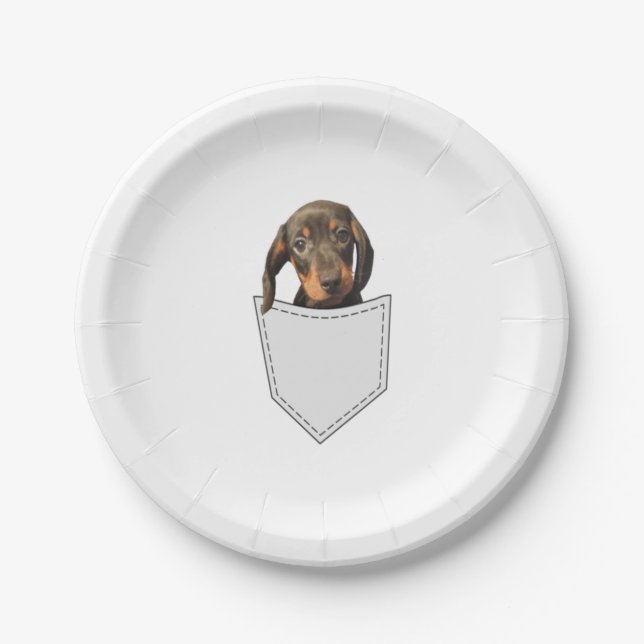 Pocket Dog Dachshund  Paper Plates (Front)