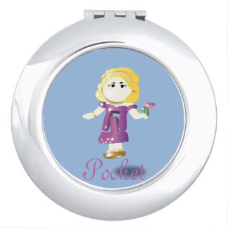 Pocket doll mirror for makeup