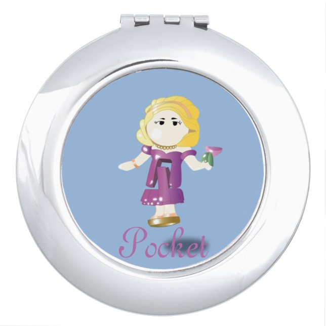Pocket doll mirror for makeup (Front)