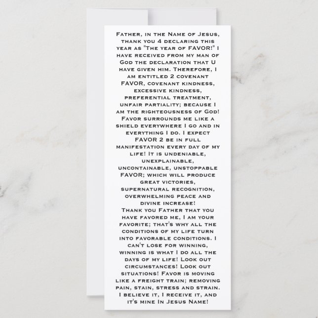 Pocket Favor (Front)