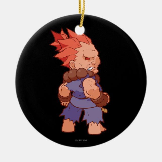 Pocket Fighter Akuma 2 Ceramic Ornament (Front)