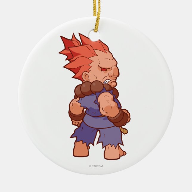 Pocket Fighter Akuma 2 Ceramic Ornament (Front)