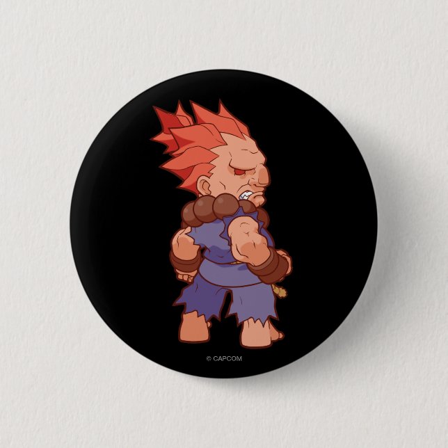 Pocket Fighter Akuma 2 Pinback Button (Front)