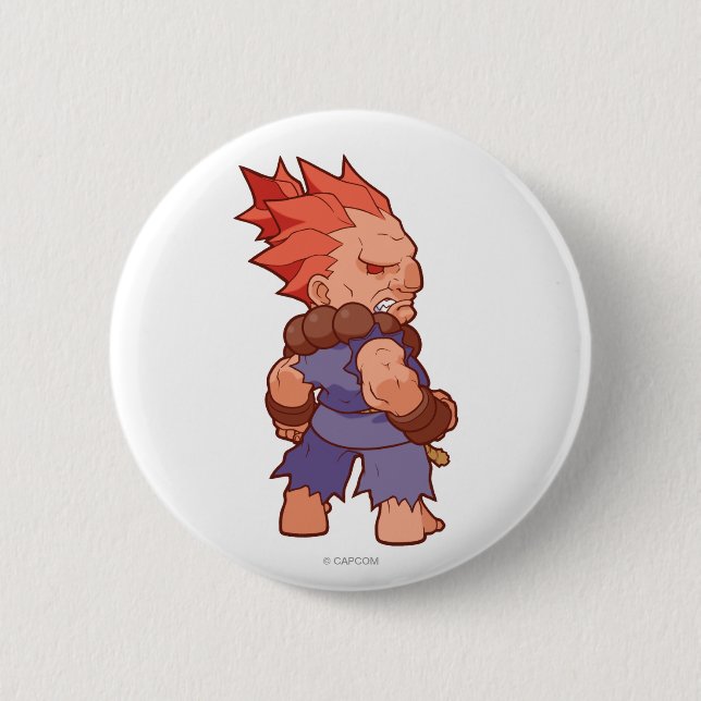 Pocket Fighter Akuma 2 Pinback Button (Front)