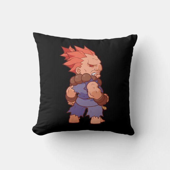 Pocket Fighter Akuma 2 Throw Pillow (Front)