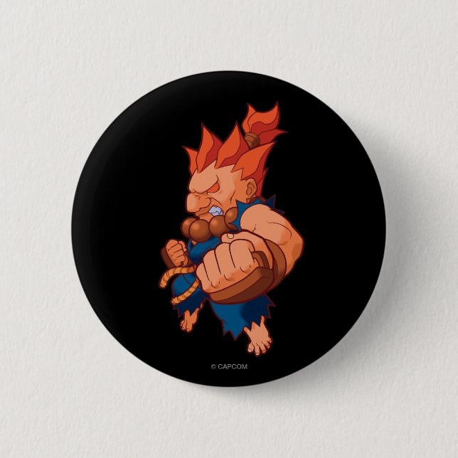 Pocket Fighter Akuma Button (Front)