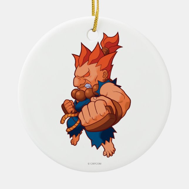 Pocket Fighter Akuma Ceramic Ornament (Front)