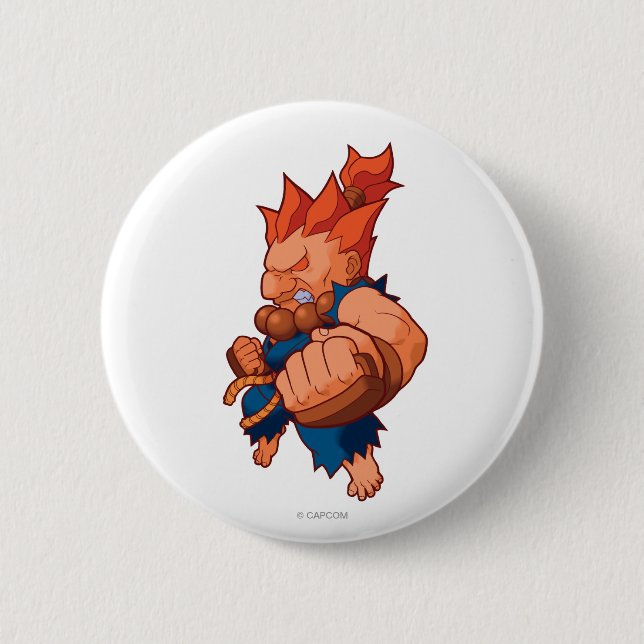 Pocket Fighter Akuma Pinback Button (Front)