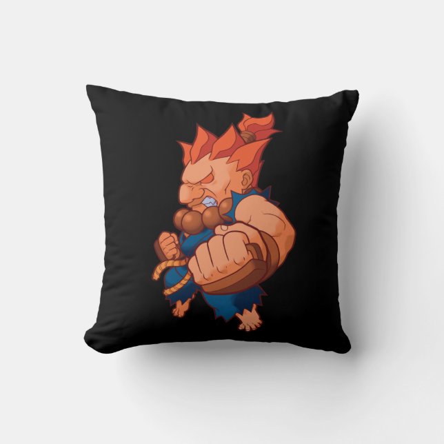 Pocket Fighter Akuma Throw Pillow (Front)