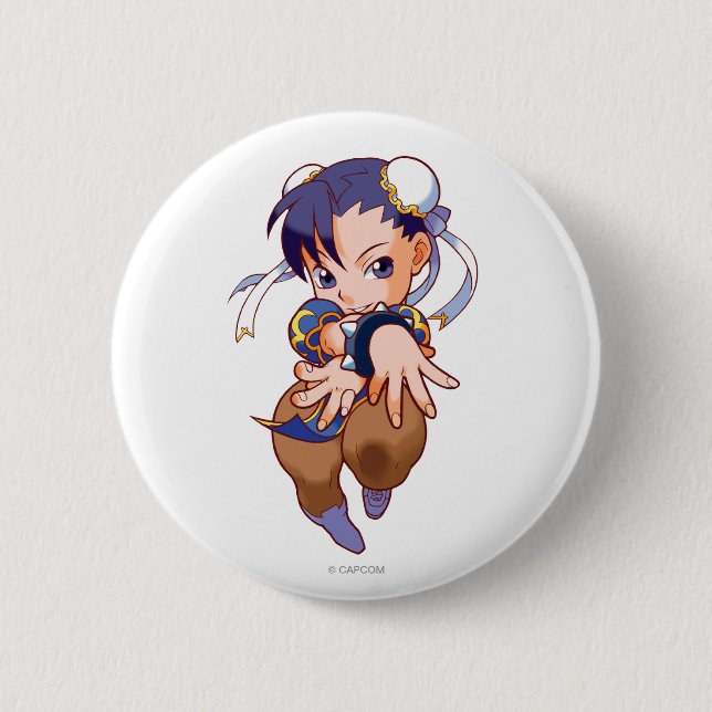 Pocket Fighter Chun-Li Pinback Button (Front)