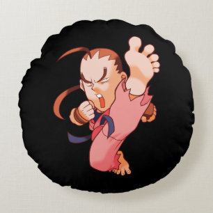 Pocket Fighter Dan 2 Round Pillow