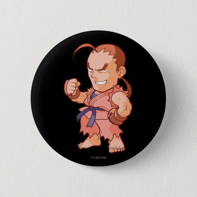 Pocket Fighter Dan Button (Front)