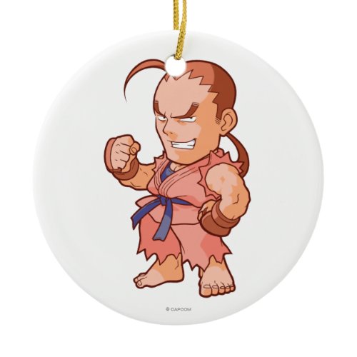 Pocket Fighter Dan Ceramic Ornament